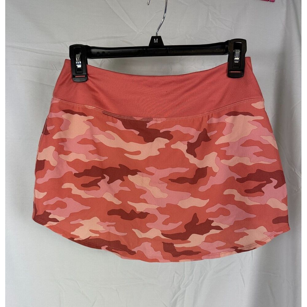 NWT Victoria Secret Pink Sport Skort Camo Peach Skirt Elastic Waist Size Small